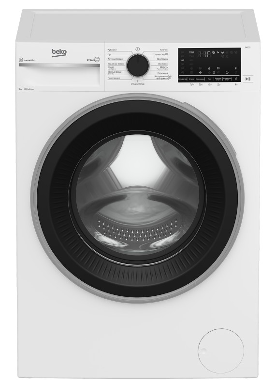 Стиральная машина BEKO B3WFR572WB белый, 7кг, 1200об/мин, 15 программ, с паром