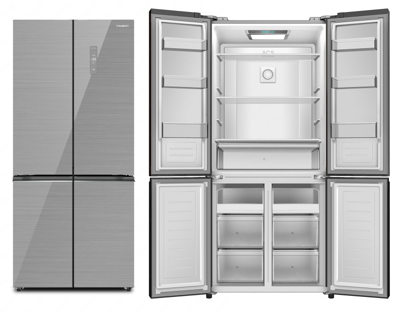 Холодильник WILLMARK MDC-697IDG INVERTER серый, 517/343/162л, 83.3*65*189см