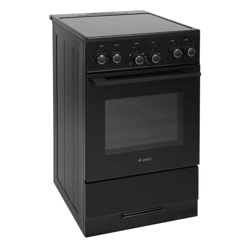 Электроплита Gefest 5560-03 0296 черный, стеклокерамика, 4 зоны, 5625-6150Вт, 50х59