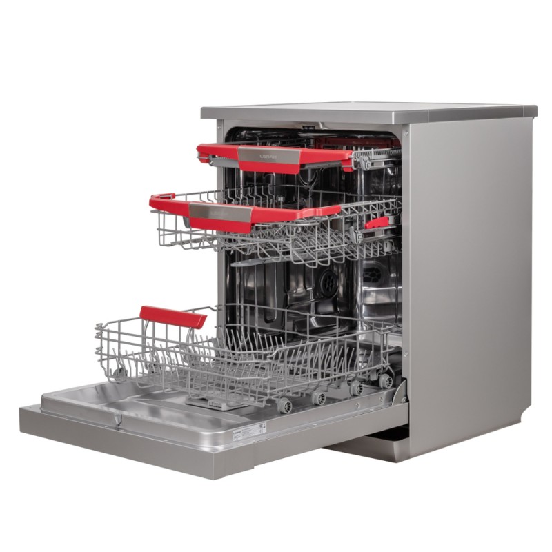Посудомоечная машина LERAN FDW 60-1485 CS серебристый, A+++, 14 комплектов, 8 программ