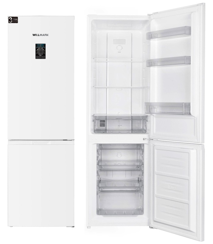 Холодильник WILLMARK RFN-365NFW белый, TOTAL NOFROST, 271/182/51л, SN/N/ST/T, 55*60*180см