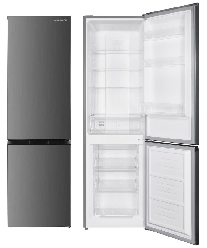 Холодильник WILLMARK RFN-365NFX темно-серебристый, 271/182/51л, А+, 55*60*180см