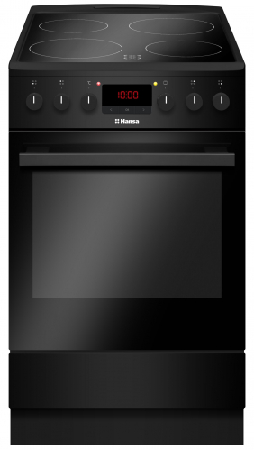 Электроплита Hansa FCCM58209H черный, 4 зоны, стеклокерамика, 8700Вт