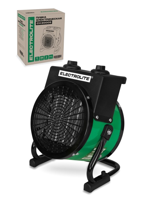 Тепловая пушка ELECTROLITE CH 2000S, 2000Вт, 30м2, 3 режима работы