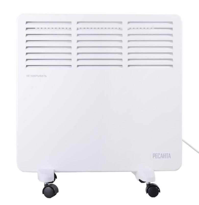Конвектор Ресанта ОК-1000СН белый, 1000Вт, 15м², стич, термостат, монолит Х-элемент