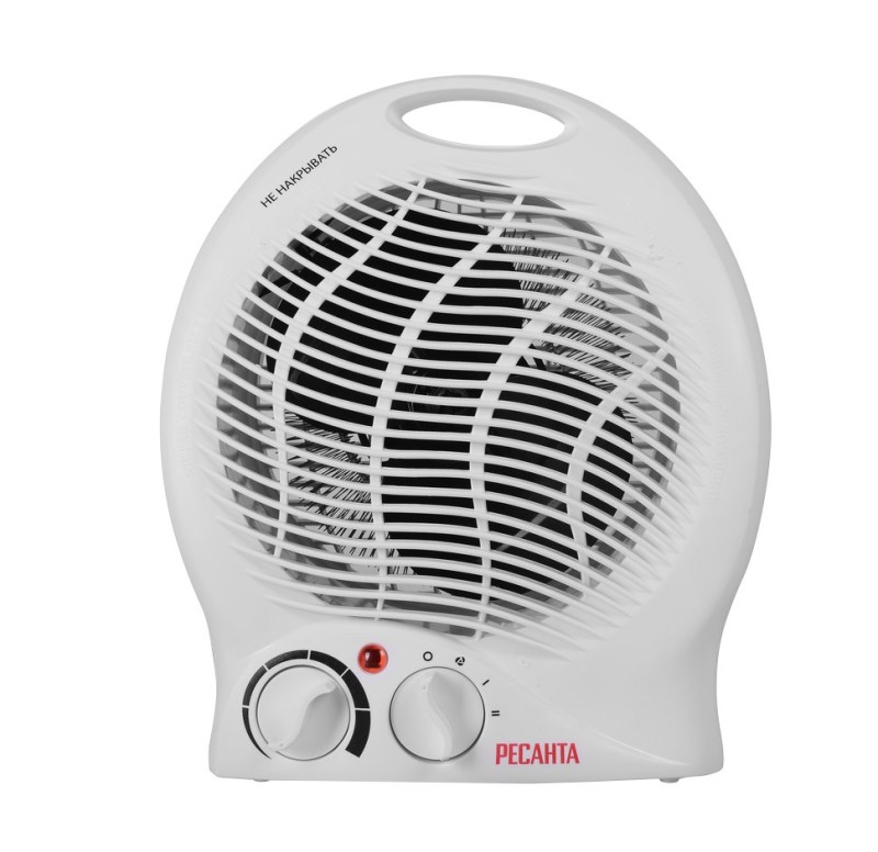 Тепловентилятор Ресанта ТВС-2 белый, 1000/2000Вт, до 25м², термостат, 3 режима
