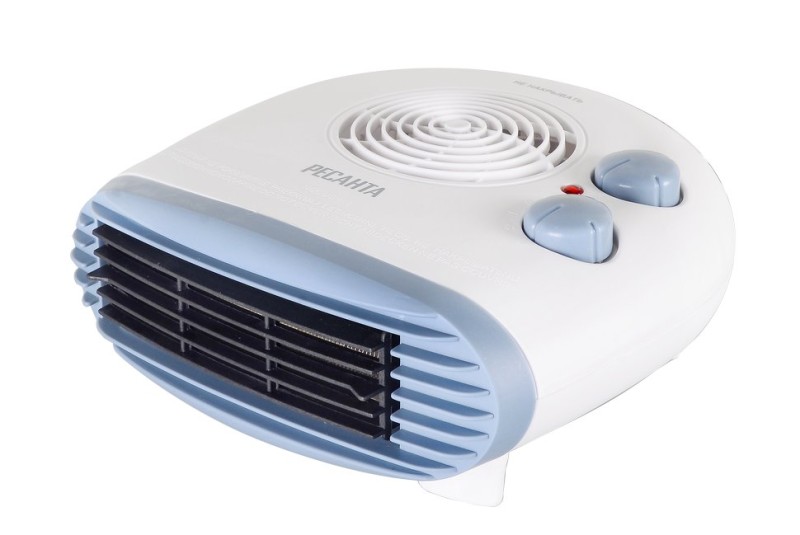 Тепловентилятор Ресанта ТВС-3 белый/голубой, 1000/2000Вт, 25м², термостат, 3 режима