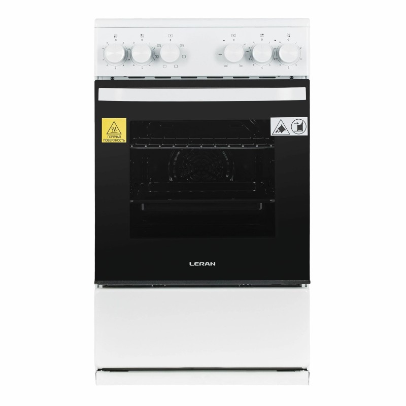 Электроплита LERAN FEC 546 W белый, 4 конфорки, конвекция, 8100Вт