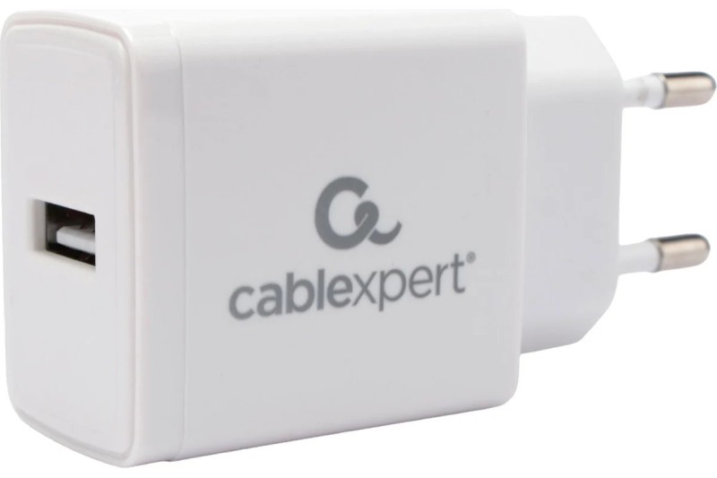 Зарядное устройство Cablexpert 5Вт, 1А, 1хUSB, белый, пакет