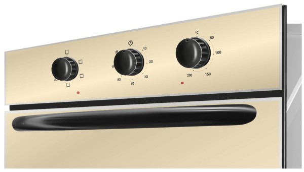 Духовой шкаф встр. BROOX ER0006G00 кремовый, 60л, 6 режимов, 2.7кВт, конвекция, гриль, 60х57х60