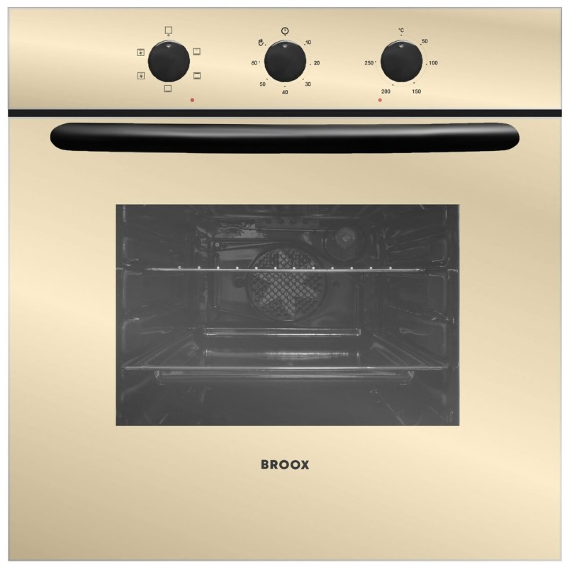 Духовой шкаф встр. BROOX ER0006G00 кремовый, 60л, 6 режимов, 2.7кВт, конвекция, гриль, 60х57х60