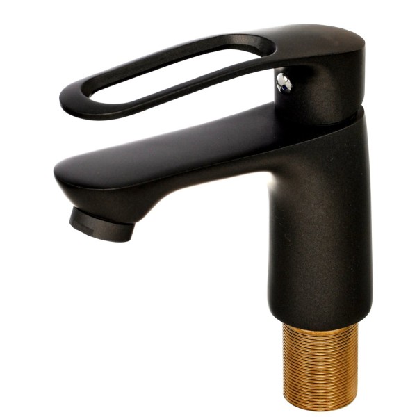 Смеситель ECO однорычажный для мойки, гайка, керамич. картридж 25мм, графит, B10-15319