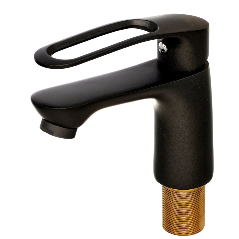 Смеситель ECO однорычажный для мойки, гайка, керамич. картридж 25мм, графит, B10-15319