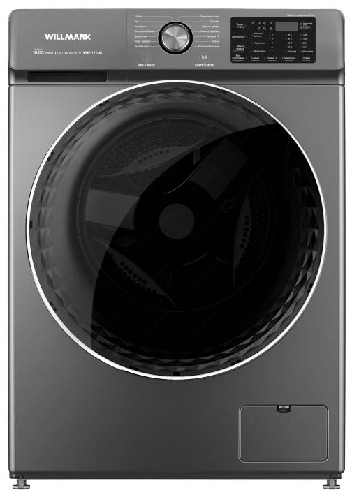 Стиральная машина WILLMARK WMF-1214IG BLDC INVERTER графит, 12кг 1400об/мин, 14 программ, А+++