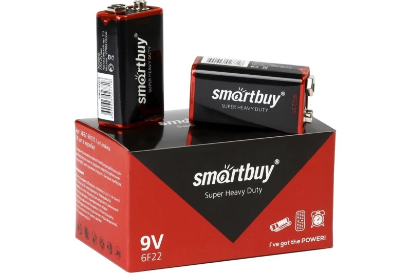 Элемент питания Smartbuy 6F22 (крона) 1S SBBZ-9V01S