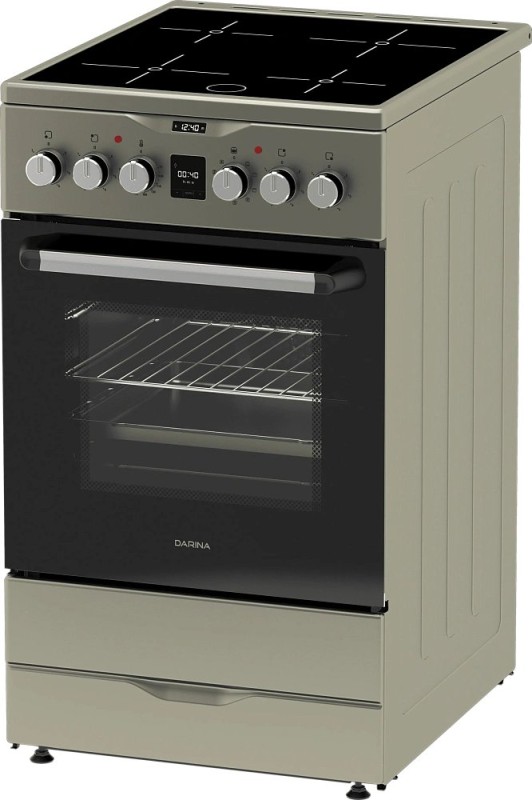 Электроплита DARINA PL EC241 616 1X серебристый, стеклокерамика, УЦЕНКА