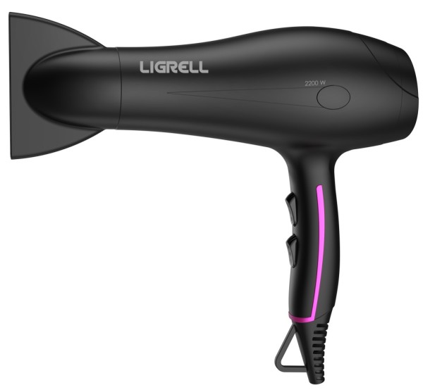 Фен LIGRELL LHD-8921 черный, 2200Вт, 3 режима темп. 2 скорости, диффузор