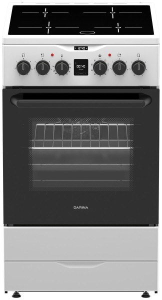Электроплита DARINA ULTRA EC241 616 3W белый, стеклокерамика, 4 конфорки, гриль, конвекция, 7800Вт