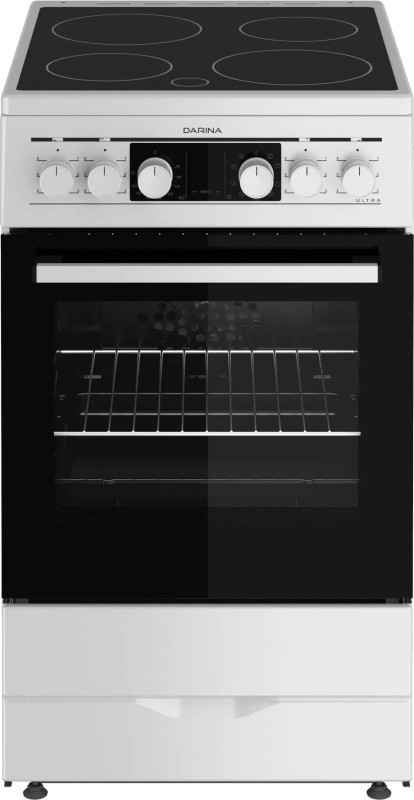 Электроплита DARINA ULTRA EC241 616 3W белый, стеклокерамика, 4 конфорки, гриль, конвекция, 7800Вт