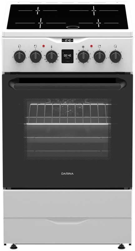 Электроплита DARINA ULTRA EC241 616 3W белый, стеклокерамика, 4 конфорки, гриль, конвекция, 7800Вт