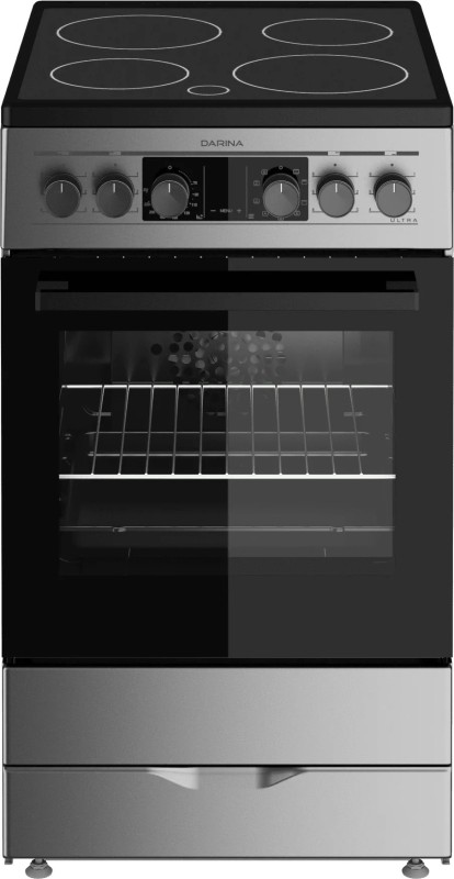 Электроплита DARINA ULTRA EC241 616 S антрацит, серебр металли, 4 конфорки, гриль, конвекция, 7800Вт