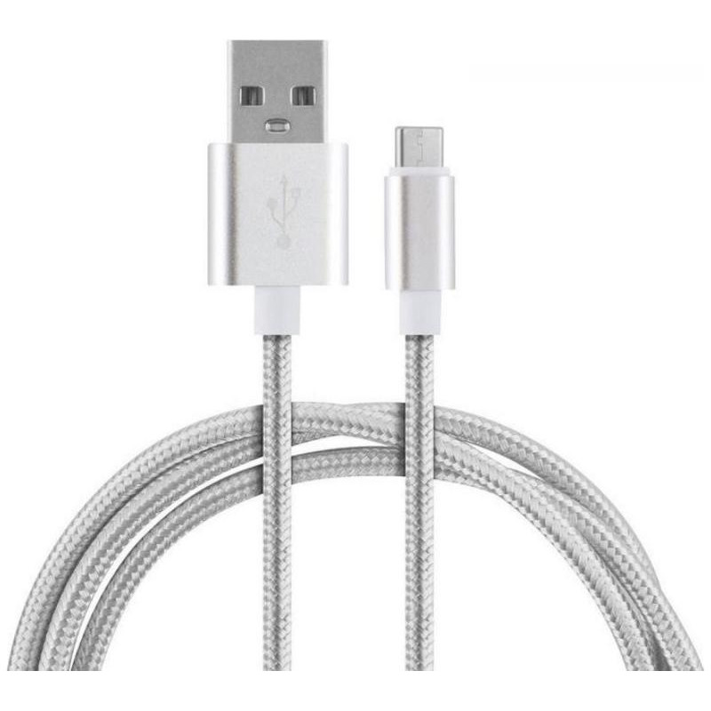 Кабель Energy ET-29-2 USB/Type-C, 2 метра серебро