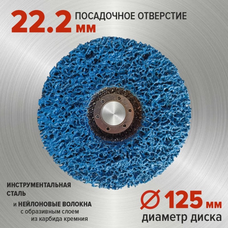 Круг зачистной полимерный WILLMARK синий 125 мм