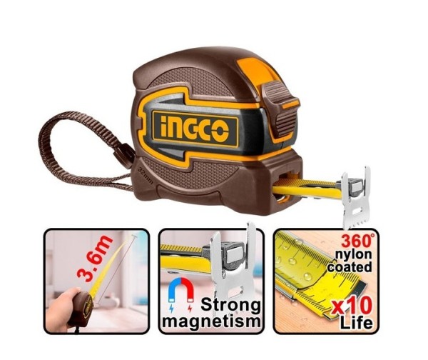 Рулетка 8м*32 мм INGCO HSMT80832M INDUSTRIAL