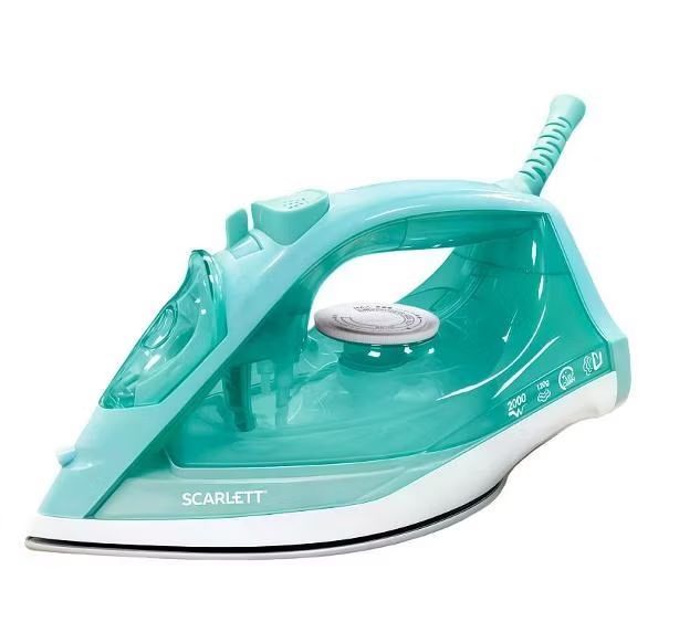 Утюг SCARLETT SC-SI30K62 зеленый KeramoPro, 2000Вт, пар 40г/мин, удар 120г/мин