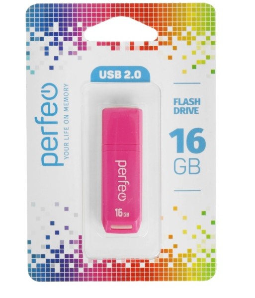 USB 2.0 накопитель Perfeo USB 16GB C11 Rosy
