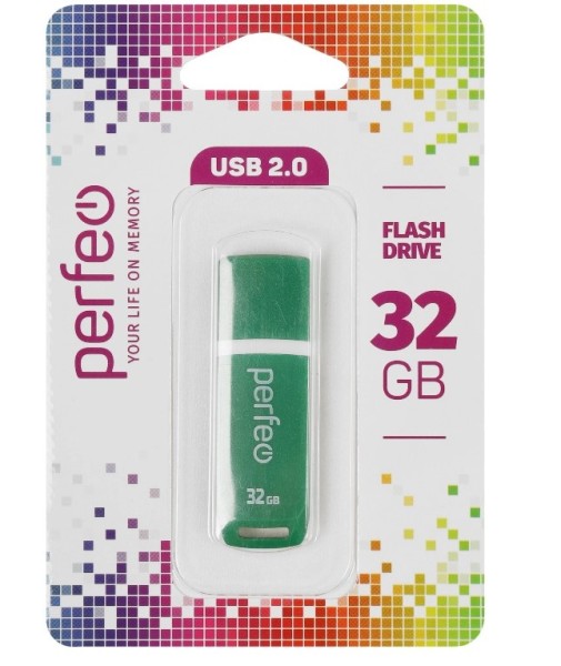 USB 2.0 накопитель Perfeo USB 32GB C11 Green