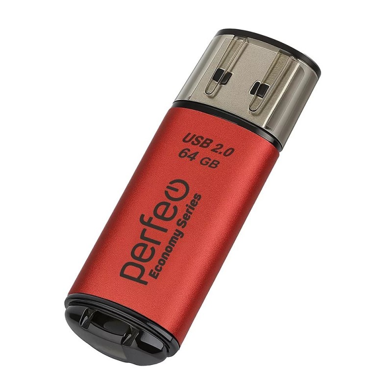 USB 2.0 накопитель Perfeo USB 64GB E04 Red economy series