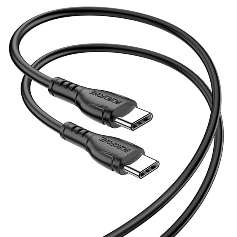 Кабель USB-C BOROFONE BX51 Triumph Type-C - Type-C, 3A, 60W, 1 м, черный