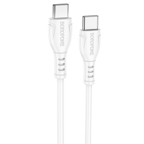 Кабель USB-C BOROFONE BX51 Triumph Type-C - Type-C, 3A, 60W, 1 м, белый