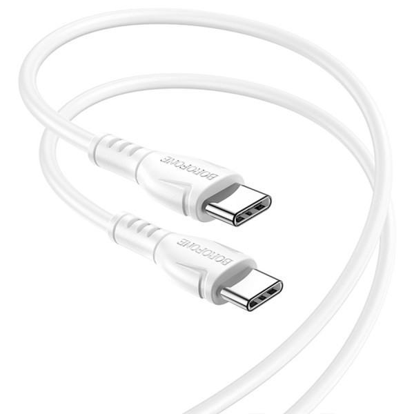 Кабель USB-C BOROFONE BX51 Triumph Type-C - Type-C, 3A, 60W, 1 м, белый