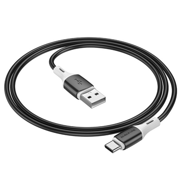 Кабель USB BOROFONE BX79 USB - Type-C, 3A, 1 м, черный