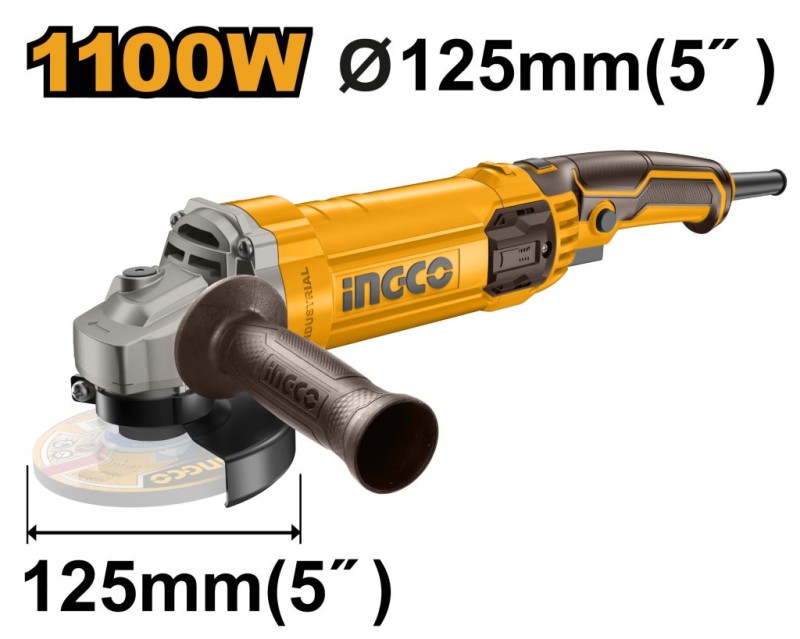 УШМ INGCO d125мм 1100 Вт 12000 об/мин INDUSTRIAL AG110038